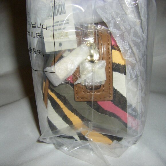 Michael Kors Bedford Legacy Crossbody Small (MINI) Metallic Zebra Logo Duffle - Picture 6 of 10